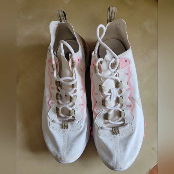 Nike React Element 55 'Phantom' Cream/Pink Barbiecore US Size 7 - Picture 8 of 13